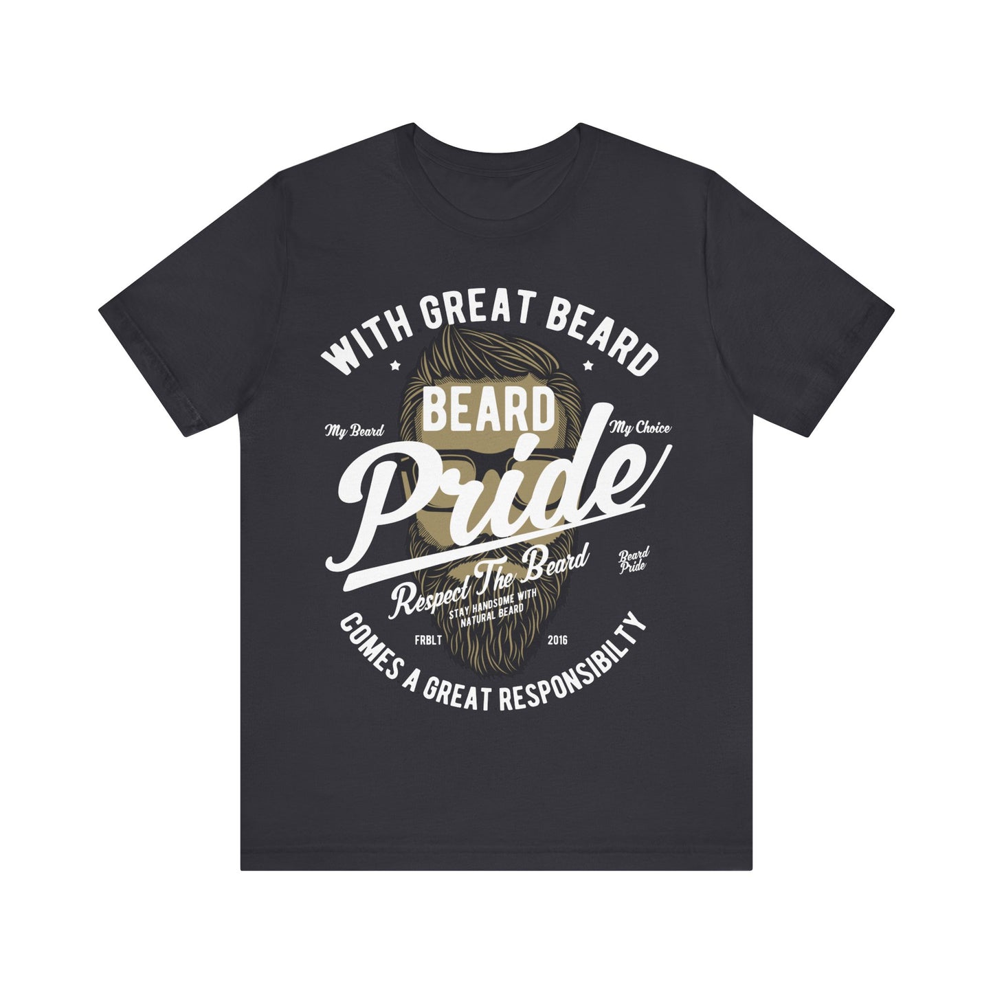 Men's T Shirt Short Sleeve Beard Pride Jersey Tee Crew Neck Regular Fit