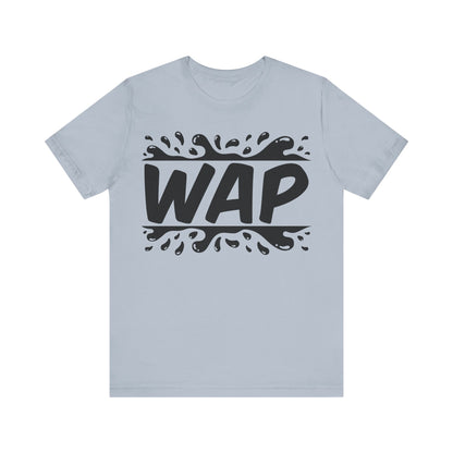 Unisex T Shirt Short Sleeve WAP Black Logo Jersey Tee Crew Neck