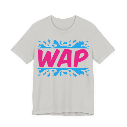 Unisex T Shirt Short Sleeve WAP Color Logo Jersey Tee Crew Neck
