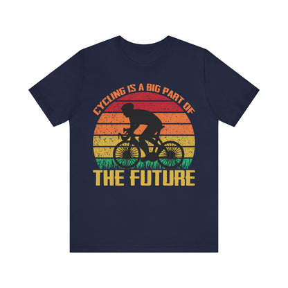 Men's T Shirt Black Short Sleeve Tee Crew Neck Cycling Is Future Jersey Tee