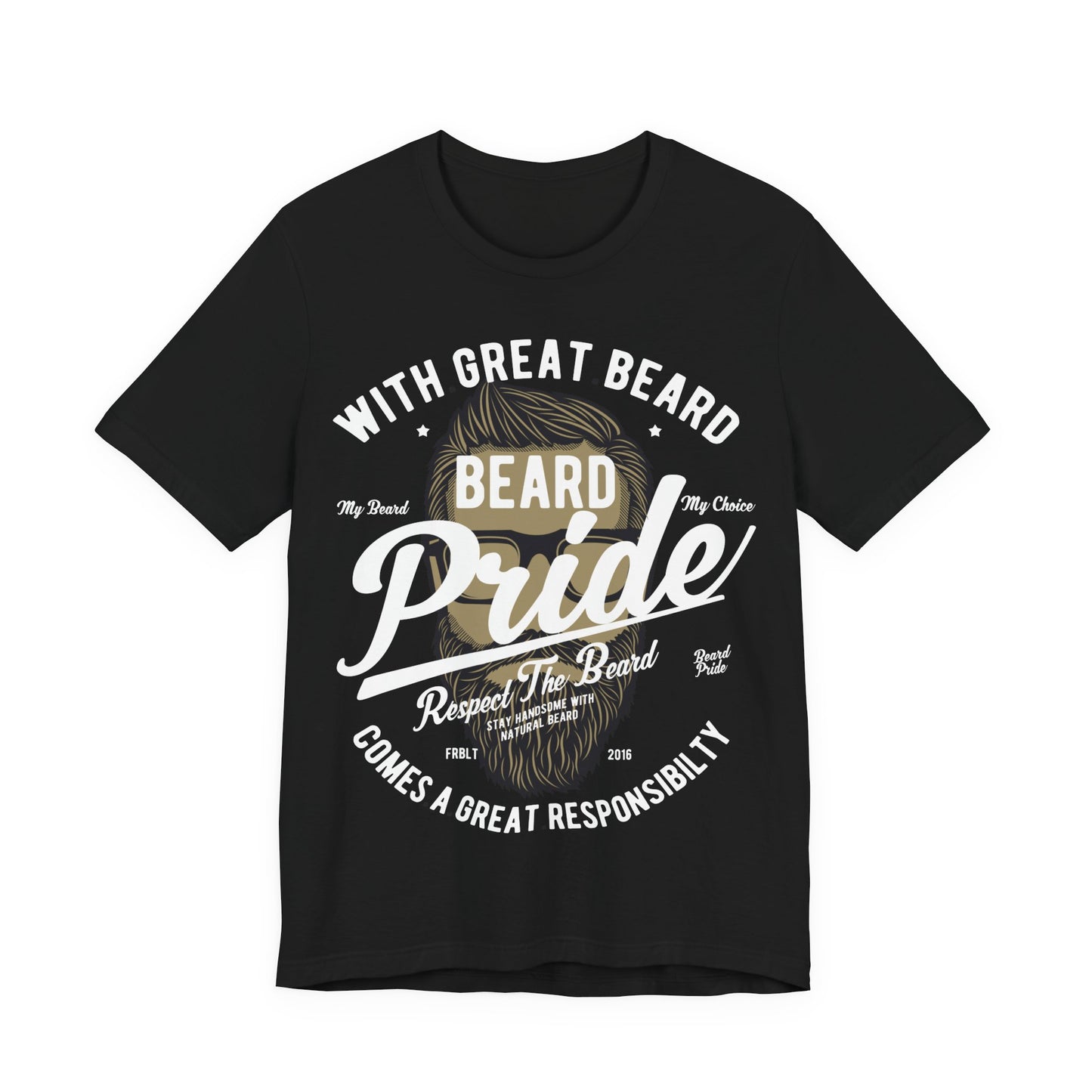 Men's T Shirt Short Sleeve Beard Pride Jersey Tee Crew Neck Regular Fit