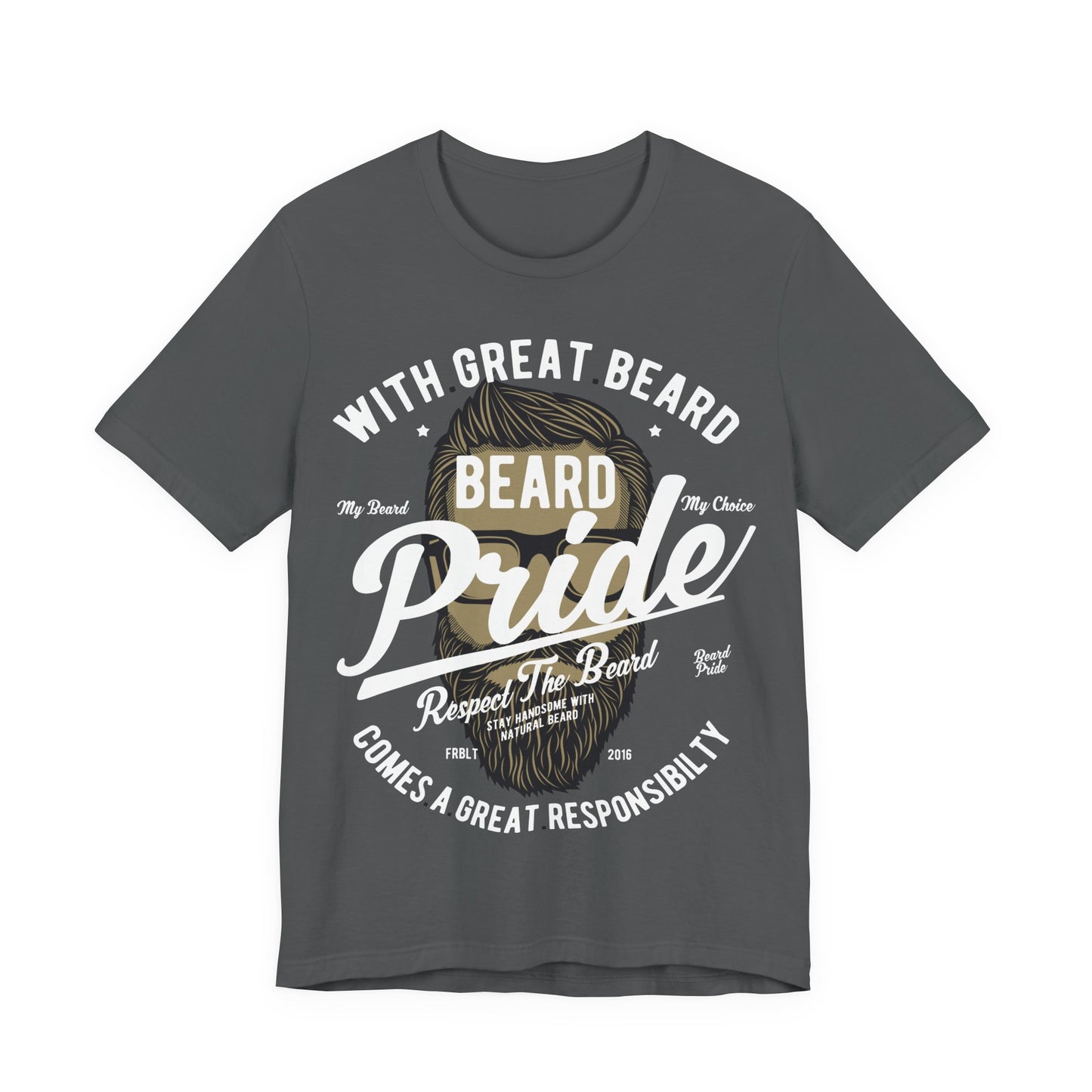 Men's T Shirt Short Sleeve Beard Pride Jersey Tee Crew Neck Regular Fit