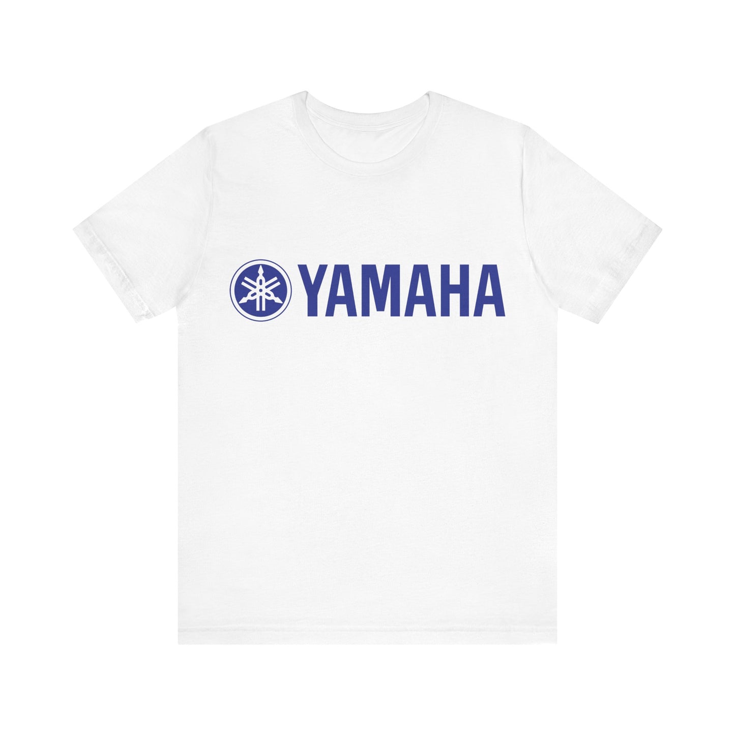 Unisex T Shirt Short Sleeve Yamaha Motors Blue Logo Jersey Crew Neck Regular Fit