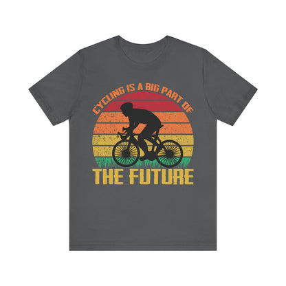 Men's T Shirt Black Short Sleeve Tee Crew Neck Cycling Is Future Jersey Tee