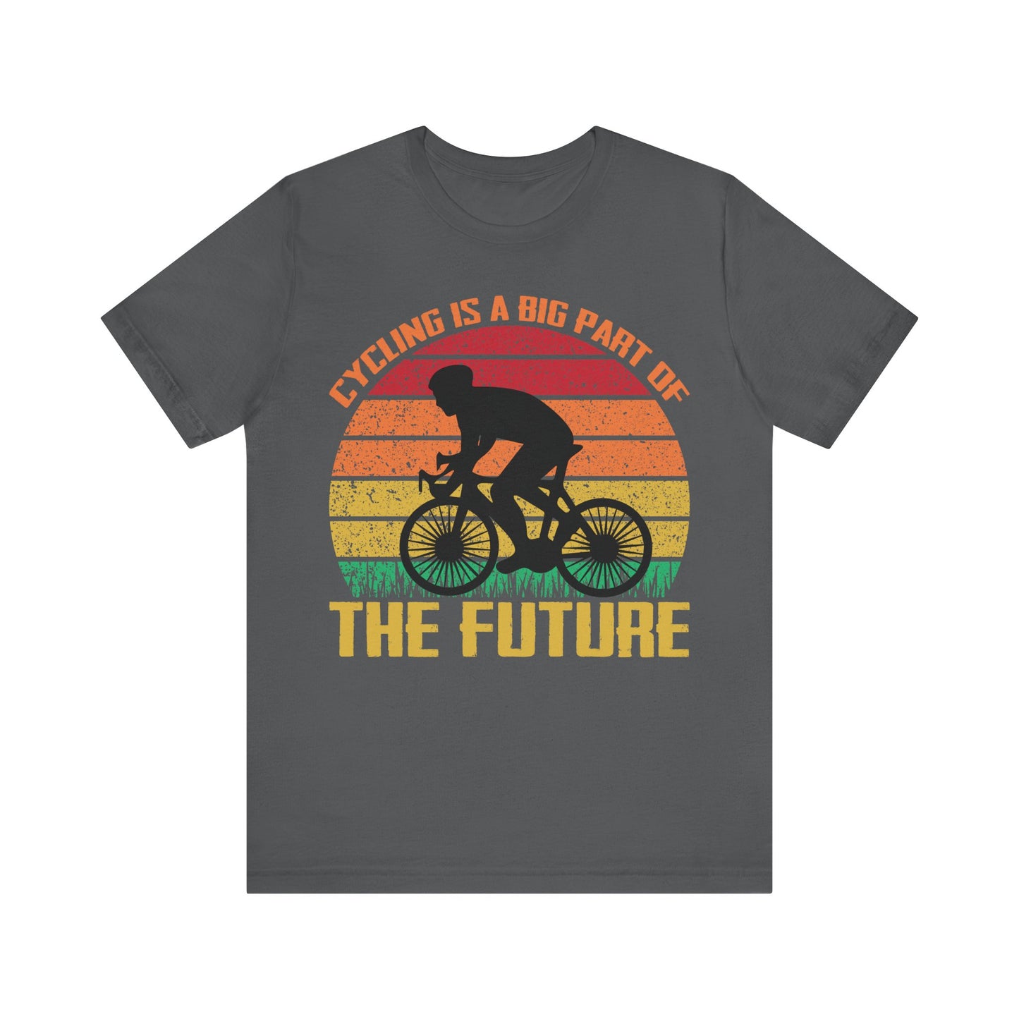 Men's T Shirt Black Short Sleeve Tee Crew Neck Cycling Is Future Jersey Tee