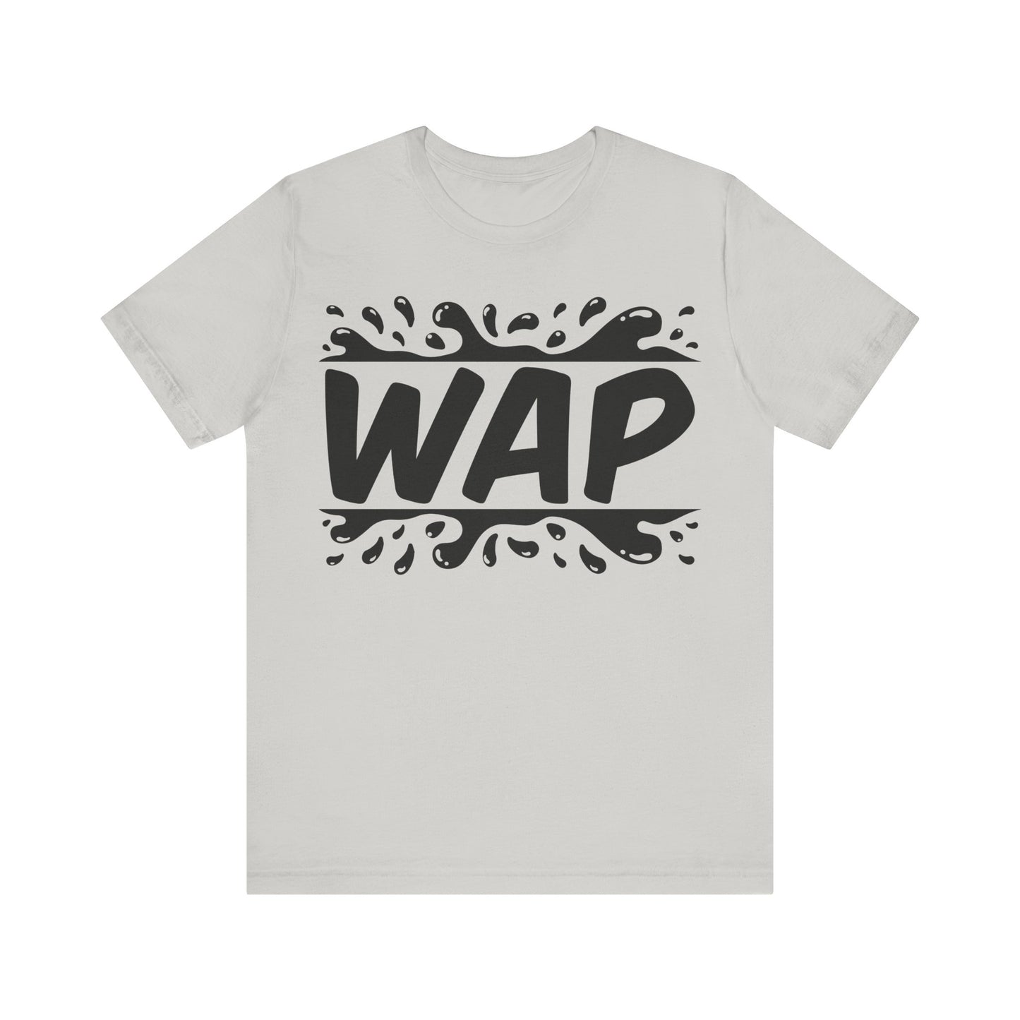Unisex T Shirt Short Sleeve WAP Black Logo Jersey Tee Crew Neck