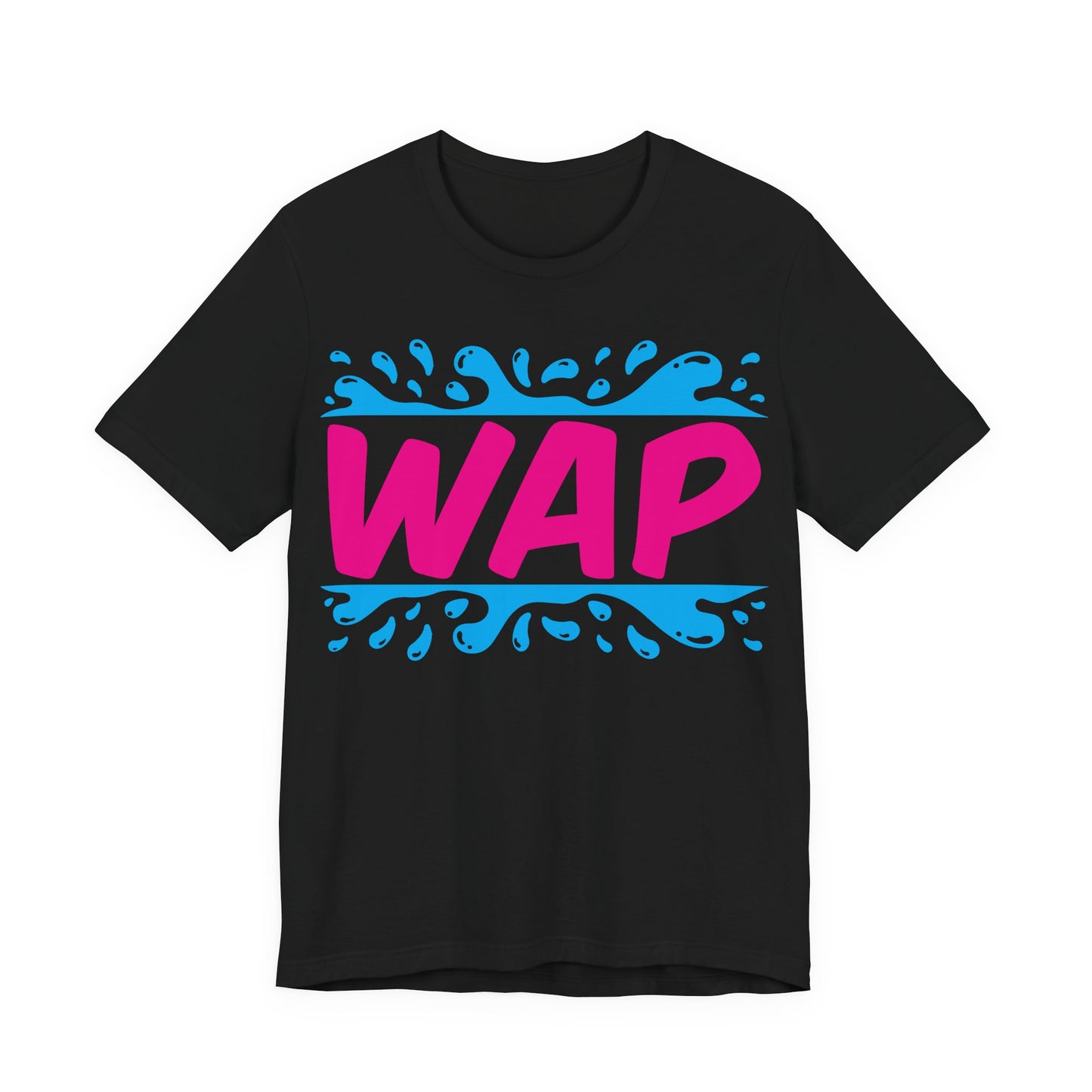 Unisex T Shirt Short Sleeve WAP Color Logo Jersey Tee Crew Neck