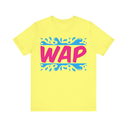 Unisex T Shirt Short Sleeve WAP Color Logo Jersey Tee Crew Neck