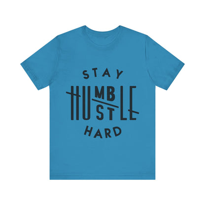 Unisex T Shirt Short Sleeve Stay Humble Hustle Hard Jersey Tee Crew Neck