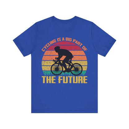 Men's T Shirt Black Short Sleeve Tee Crew Neck Cycling Is Future Jersey Tee