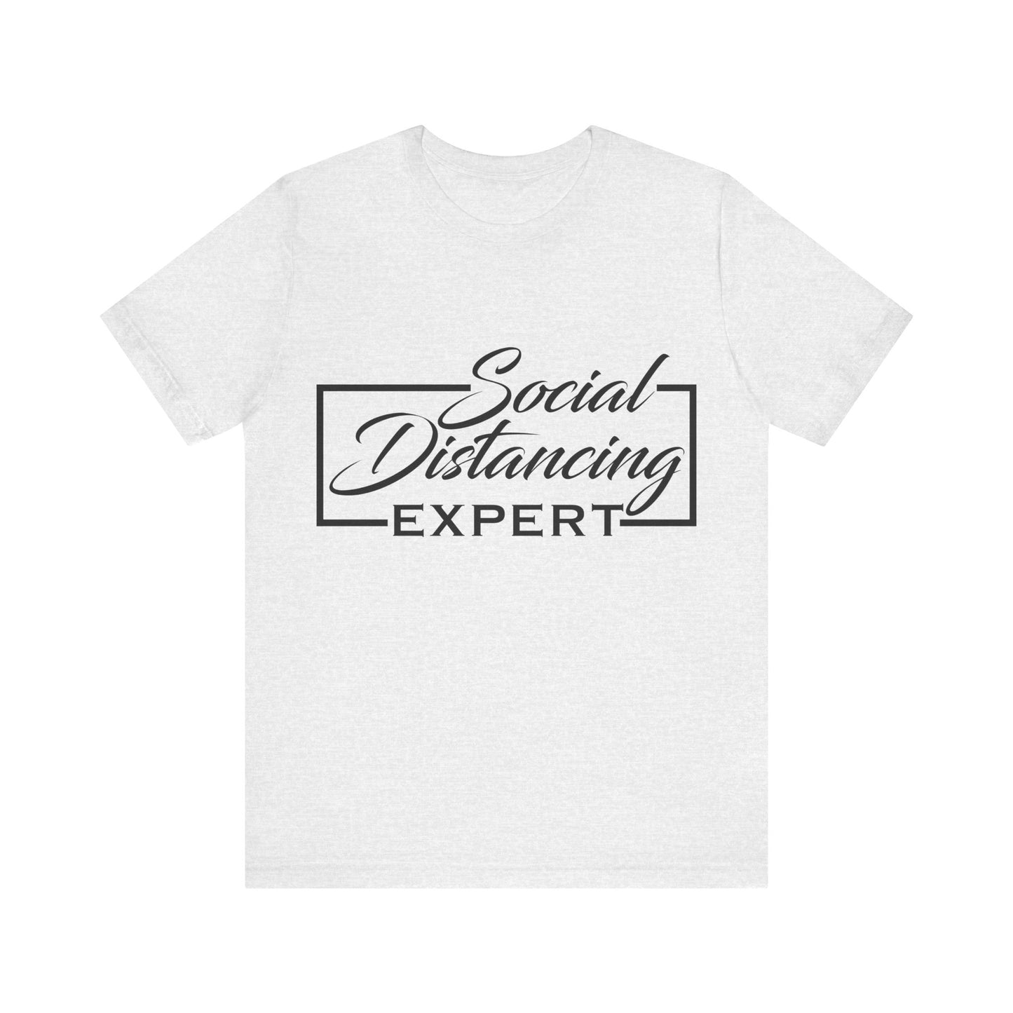 Men's T Shirt Short Sleeve Social Distancing Expert Jersey Tee Crew Neck
