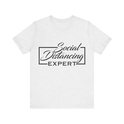 Men's T Shirt Short Sleeve Social Distancing Expert Jersey Tee Crew Neck