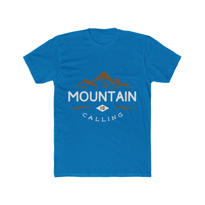 Men's Cotton Crew Tee Short Sleeve Mountain Is Calling Premium Fit