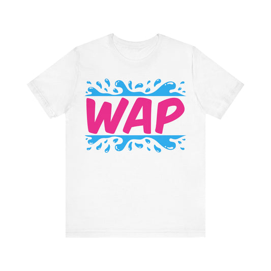 Unisex T Shirt Short Sleeve WAP Color Logo Jersey Tee Crew Neck