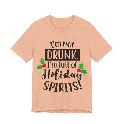 Men's T Shirt Short Sleeve I'm Not Drunk Jersey Tee Crew Neck