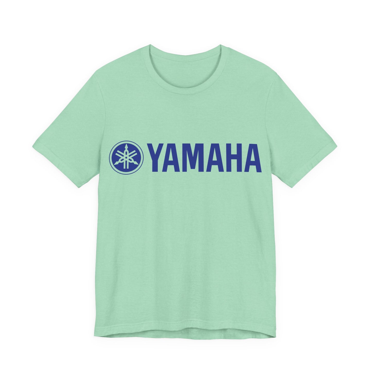 Unisex T Shirt Short Sleeve Yamaha Motors Blue Logo Jersey Crew Neck Regular Fit