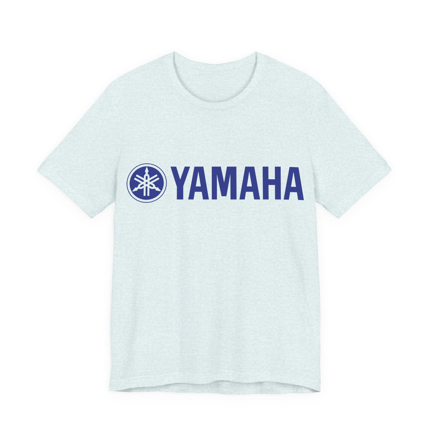 Unisex T Shirt Short Sleeve Yamaha Motors Blue Logo Jersey Crew Neck Regular Fit