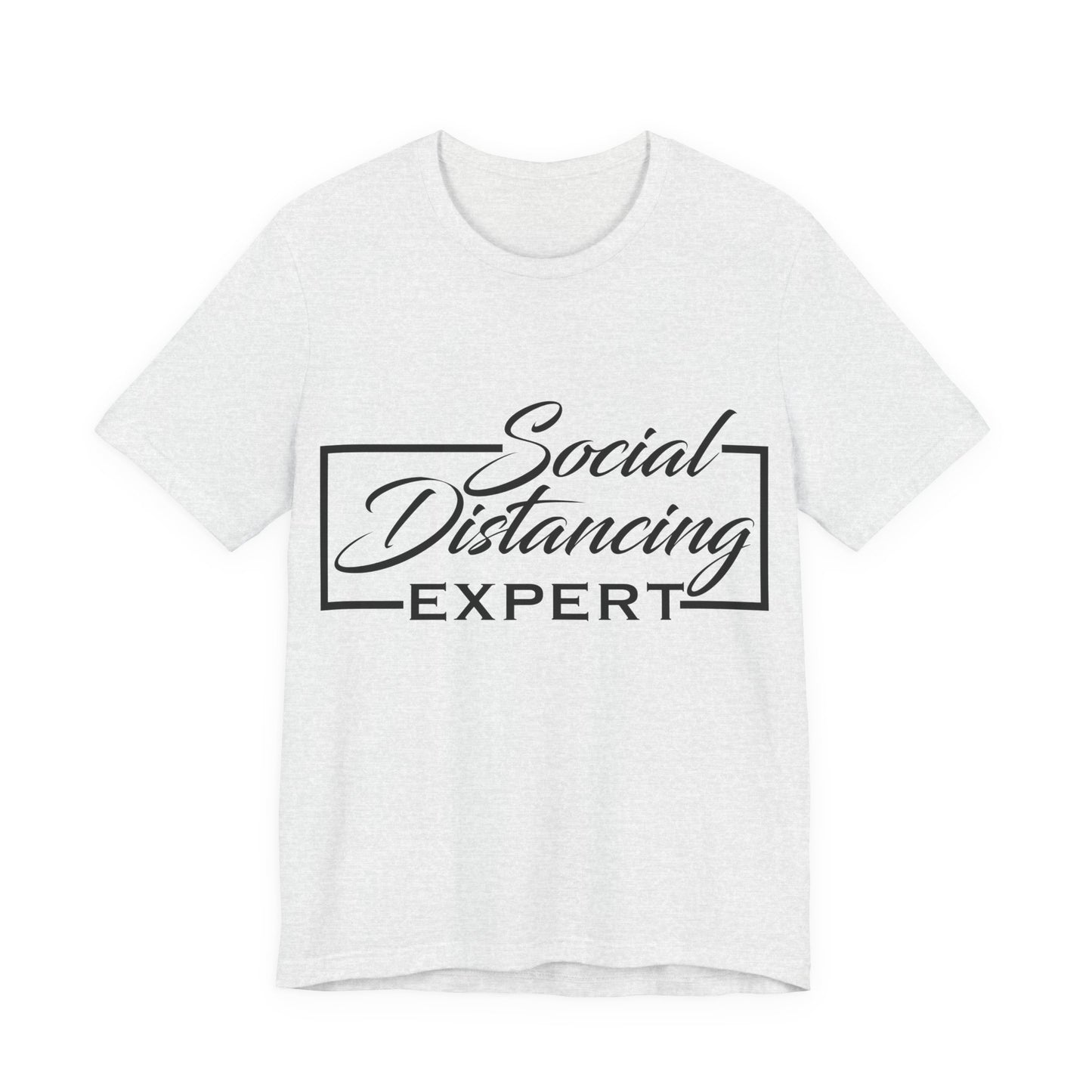 Men's T Shirt Short Sleeve Social Distancing Expert Jersey Tee Crew Neck