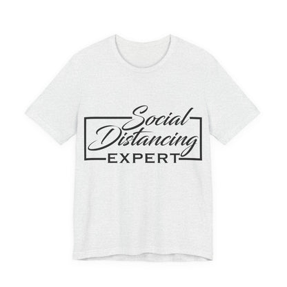 Men's T Shirt Short Sleeve Social Distancing Expert Jersey Tee Crew Neck
