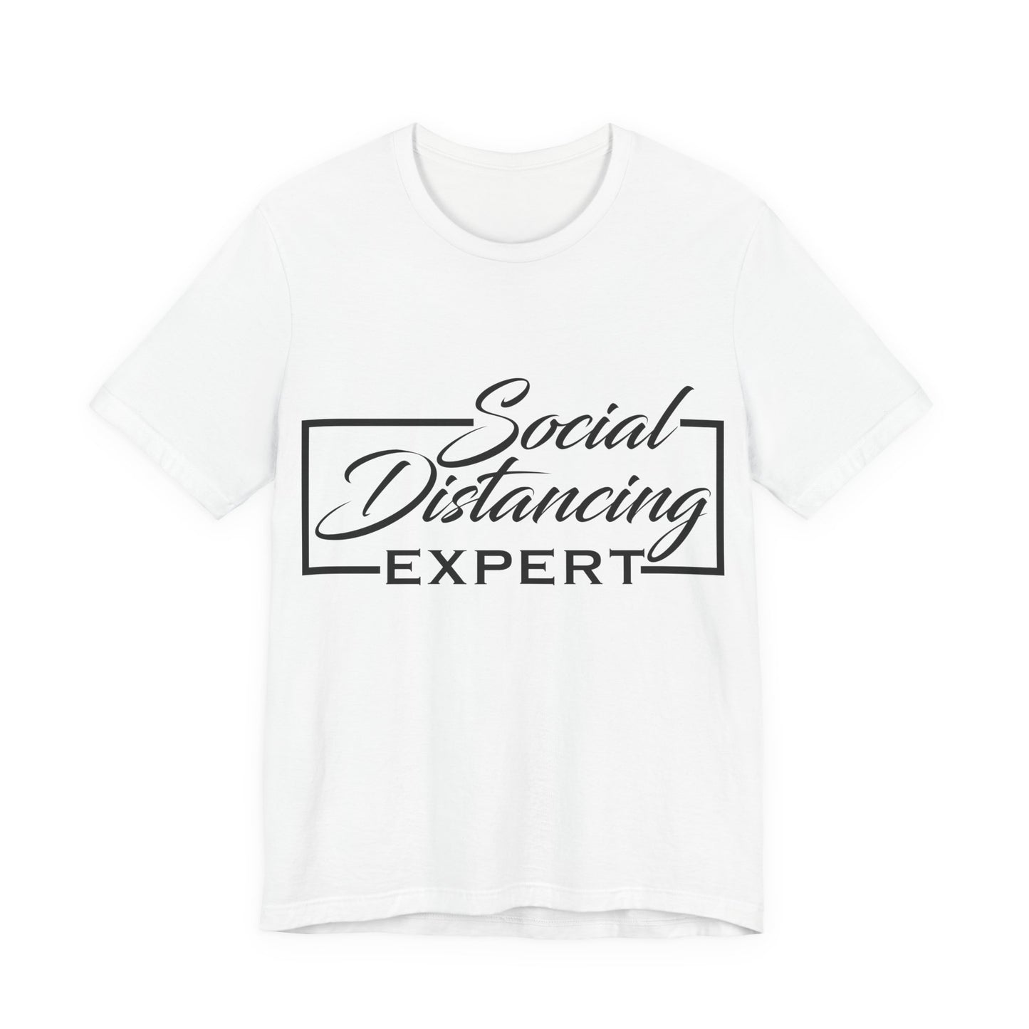 Men's T Shirt Short Sleeve Social Distancing Expert Jersey Tee Crew Neck