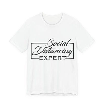 Men's T Shirt Short Sleeve Social Distancing Expert Jersey Tee Crew Neck