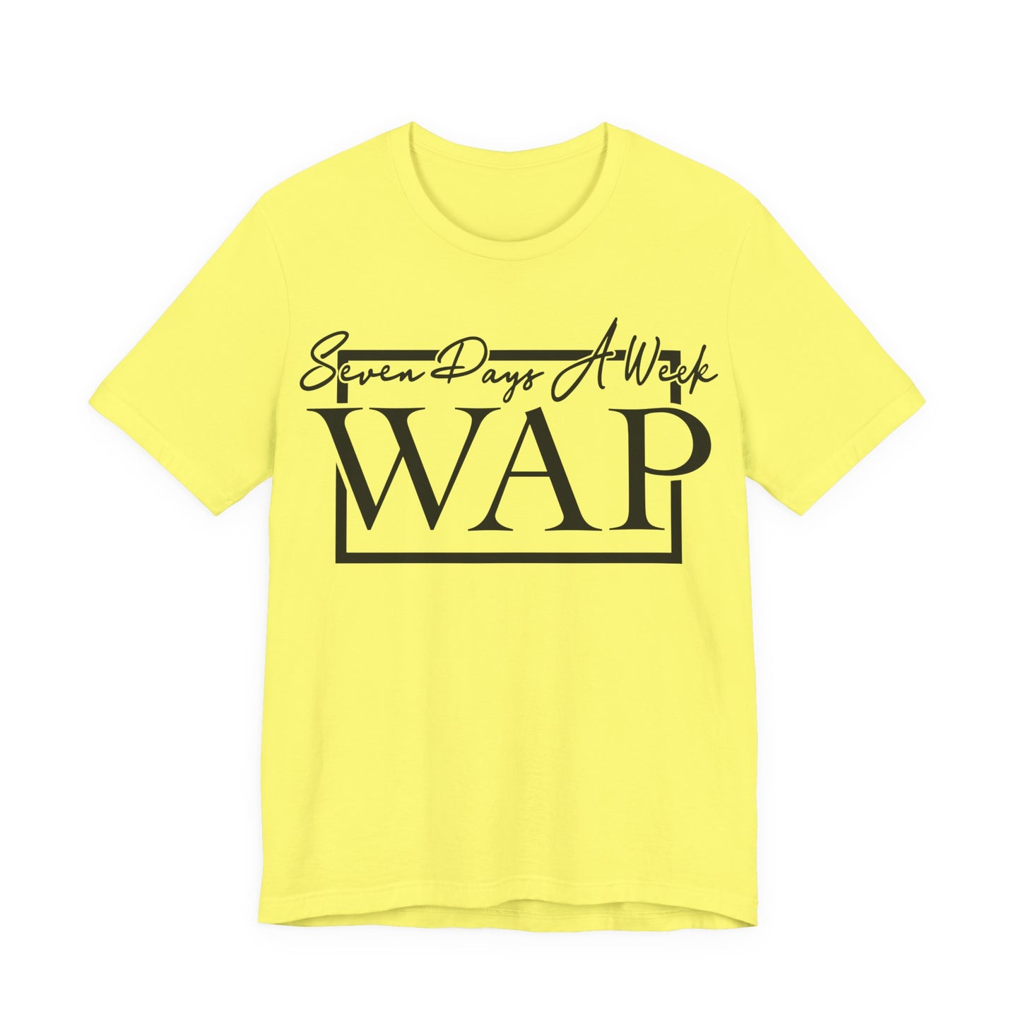 Unisex T Shirt Short Sleeve Seven Days A Week WAP Jersey Tee Crew Neck