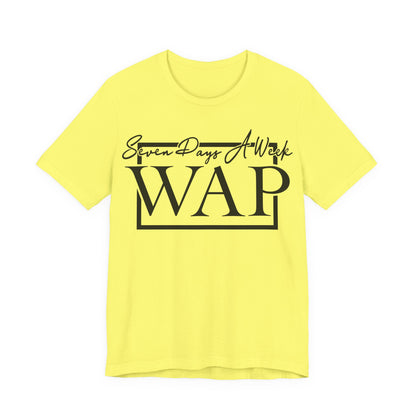 Unisex T Shirt Short Sleeve Seven Days A Week WAP Jersey Tee Crew Neck