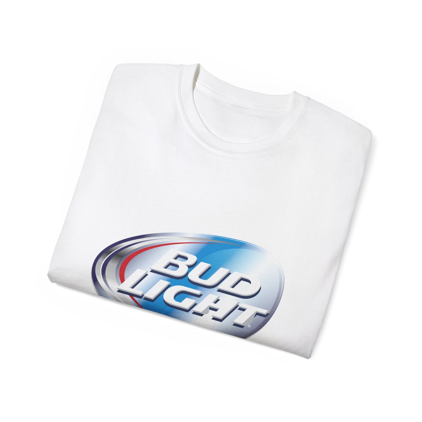 White T Shirt Bud Light Beer Logo Unisex Short Sleeve Jersey Tee White Black Blue Navy Colors Classic Fit Quality Cotton