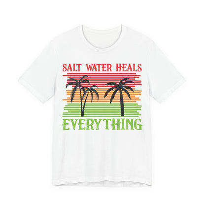 Men's T Shirt Black Salt Water Jersey Short Sleeve Tee Crew Neck