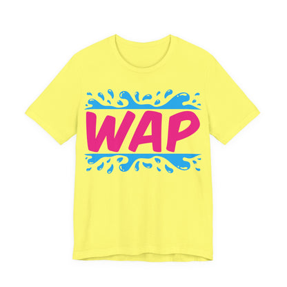 Unisex T Shirt Short Sleeve WAP Color Logo Jersey Tee Crew Neck