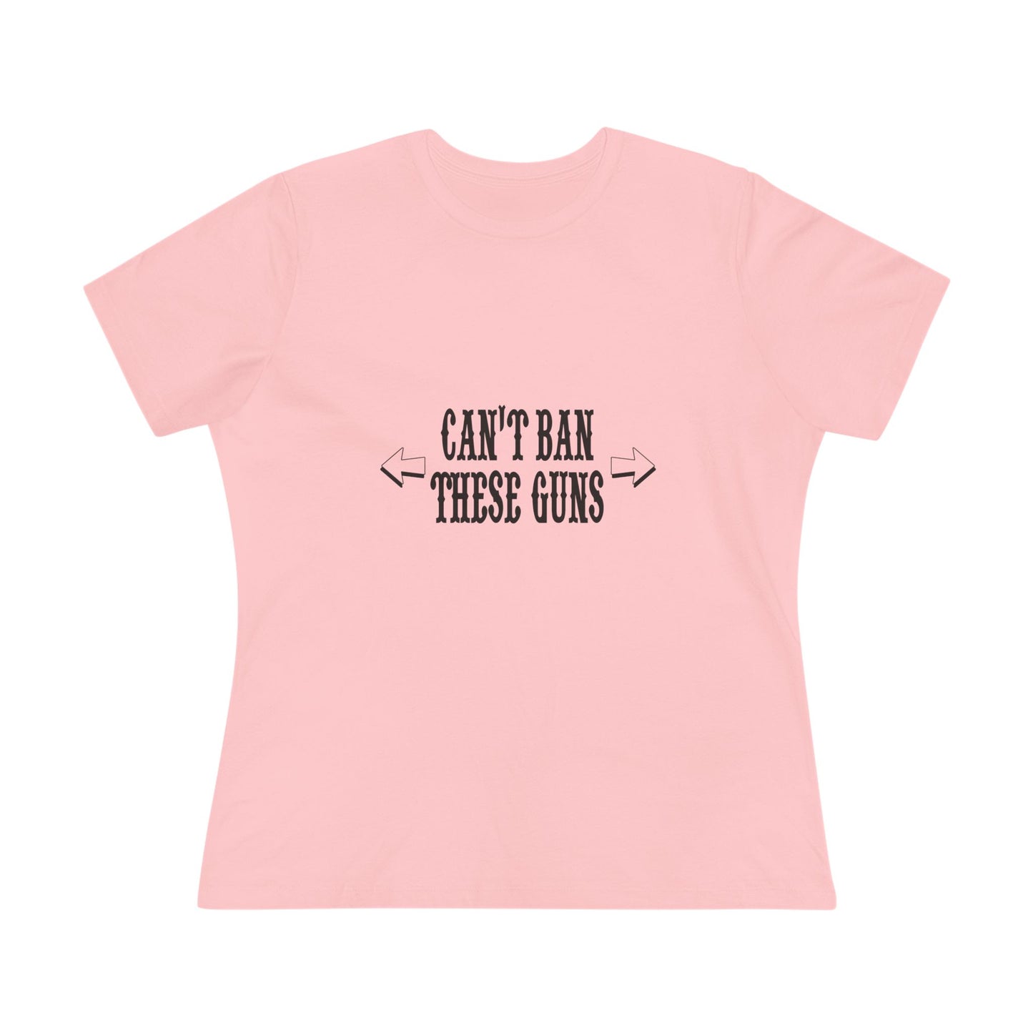 Women's Premium Casual Tee Can't BanThese Relaxed Fit White, Pink