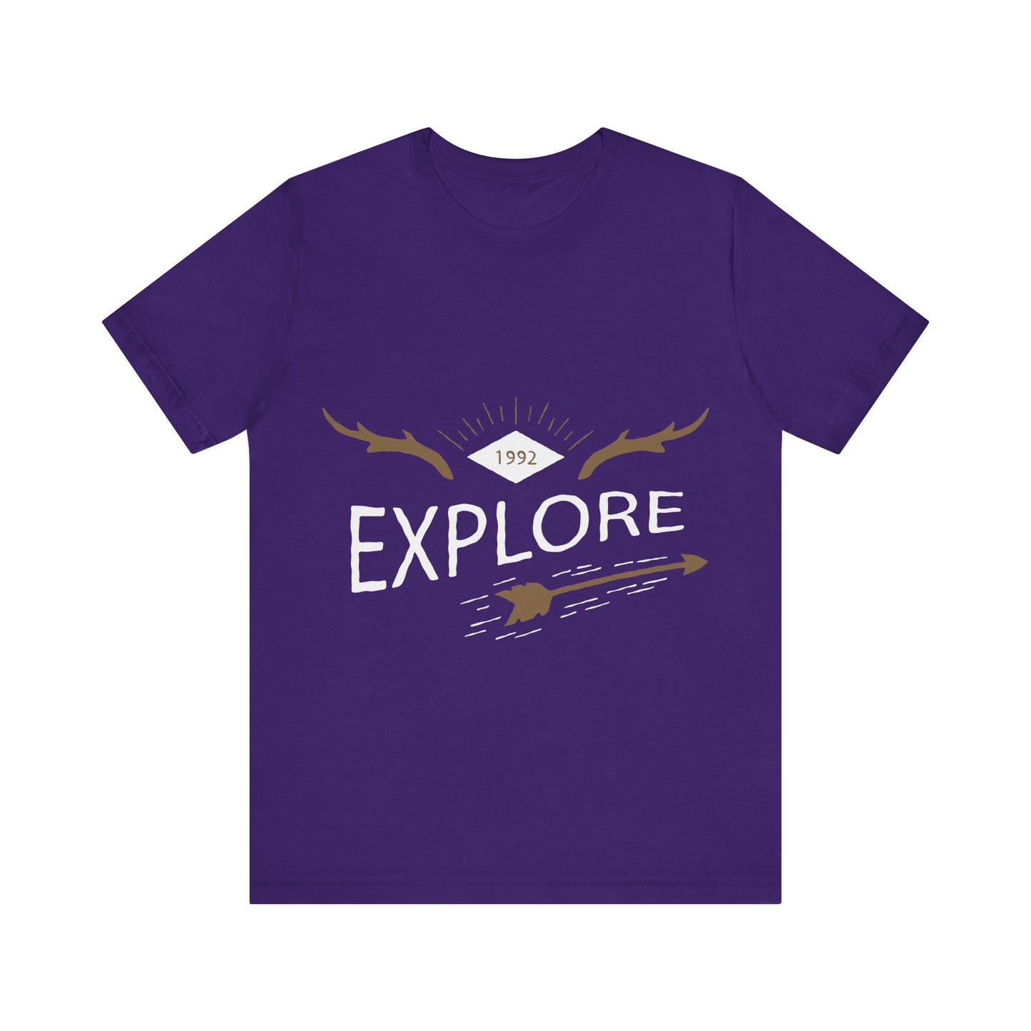 Men's T Shirt Short Sleeve Jersey Tee Crew Neck Explore Printed, M to 2XL
