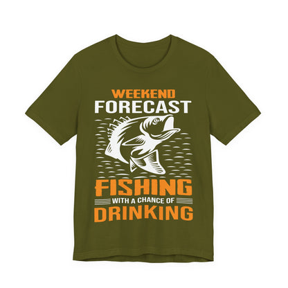 Unisex T Shirt Fishing Weekend Jersey Short Sleeve Tee Crew Neck
