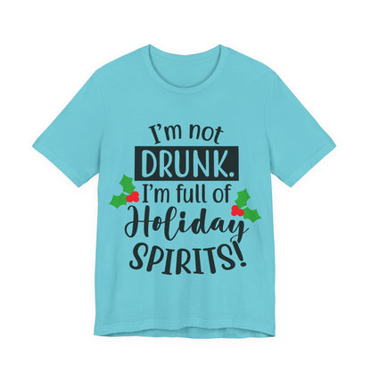 Men's T Shirt Short Sleeve I'm Not Drunk Jersey Tee Crew Neck