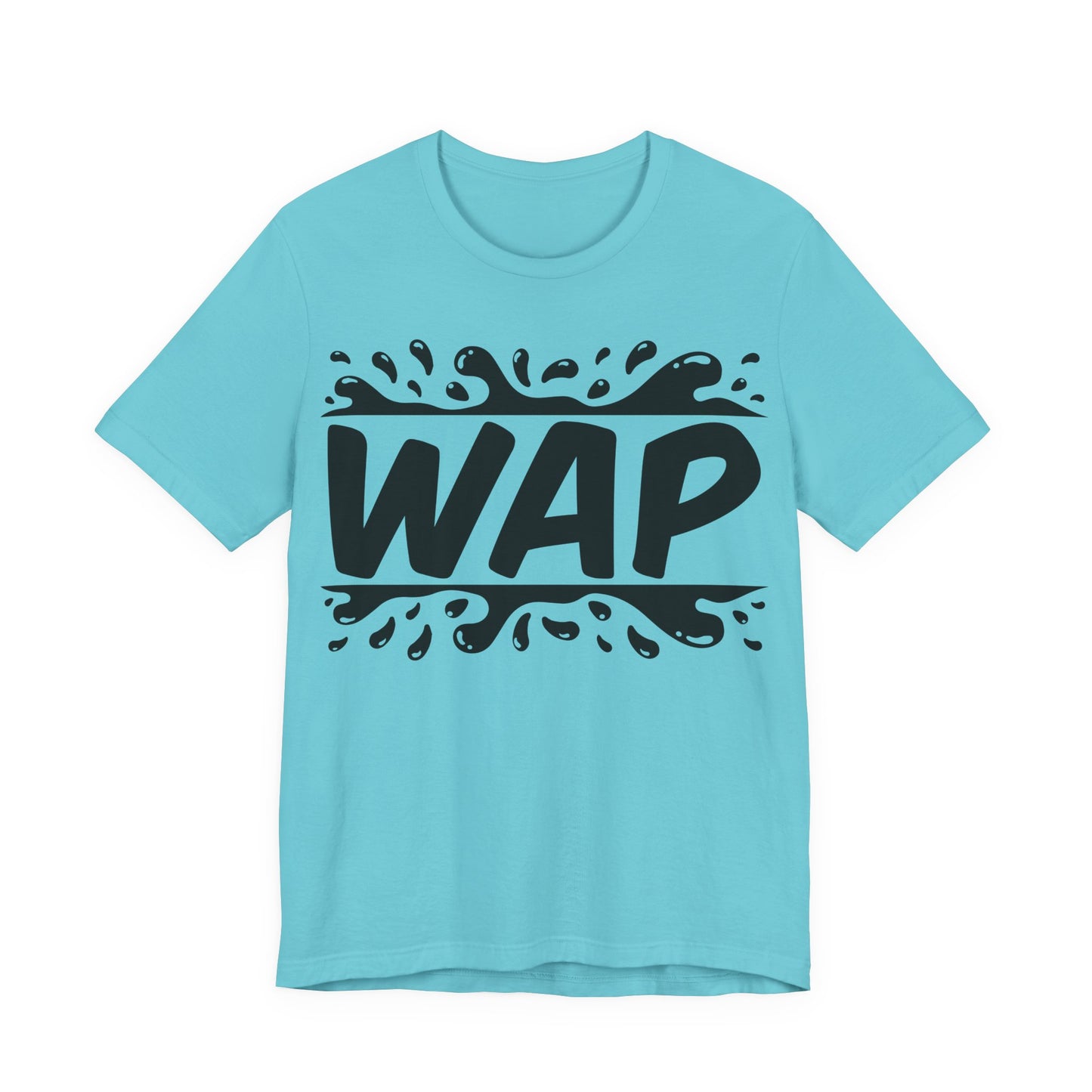 Unisex T Shirt Short Sleeve WAP Black Logo Jersey Tee Crew Neck