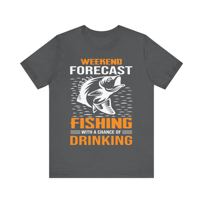 Unisex T Shirt Fishing Weekend Jersey Short Sleeve Tee Crew Neck
