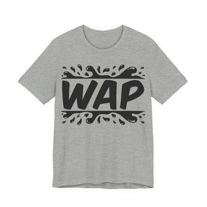 Unisex T Shirt Short Sleeve WAP Black Logo Jersey Tee Crew Neck