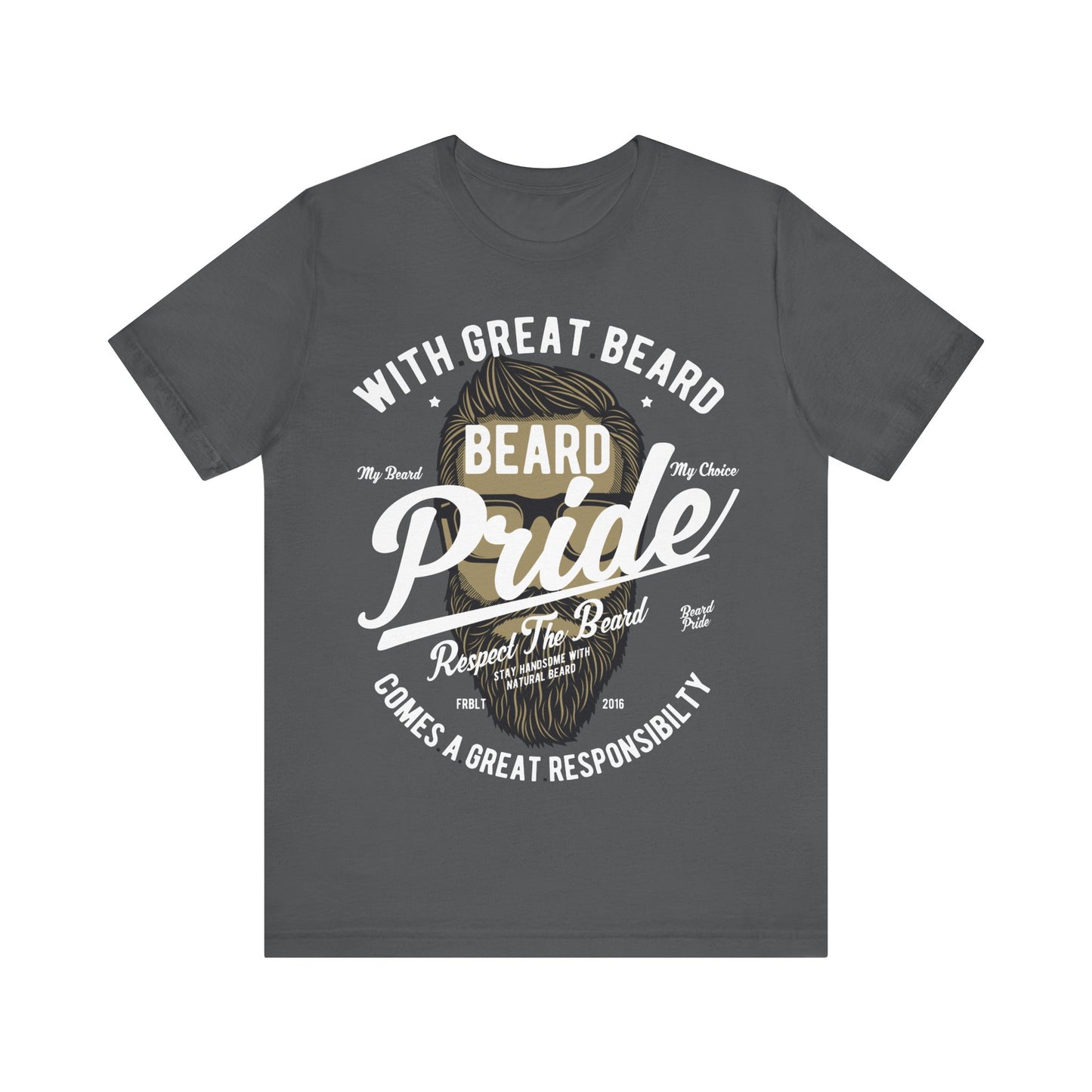 Men's T Shirt Short Sleeve Beard Pride Jersey Tee Crew Neck Regular Fit