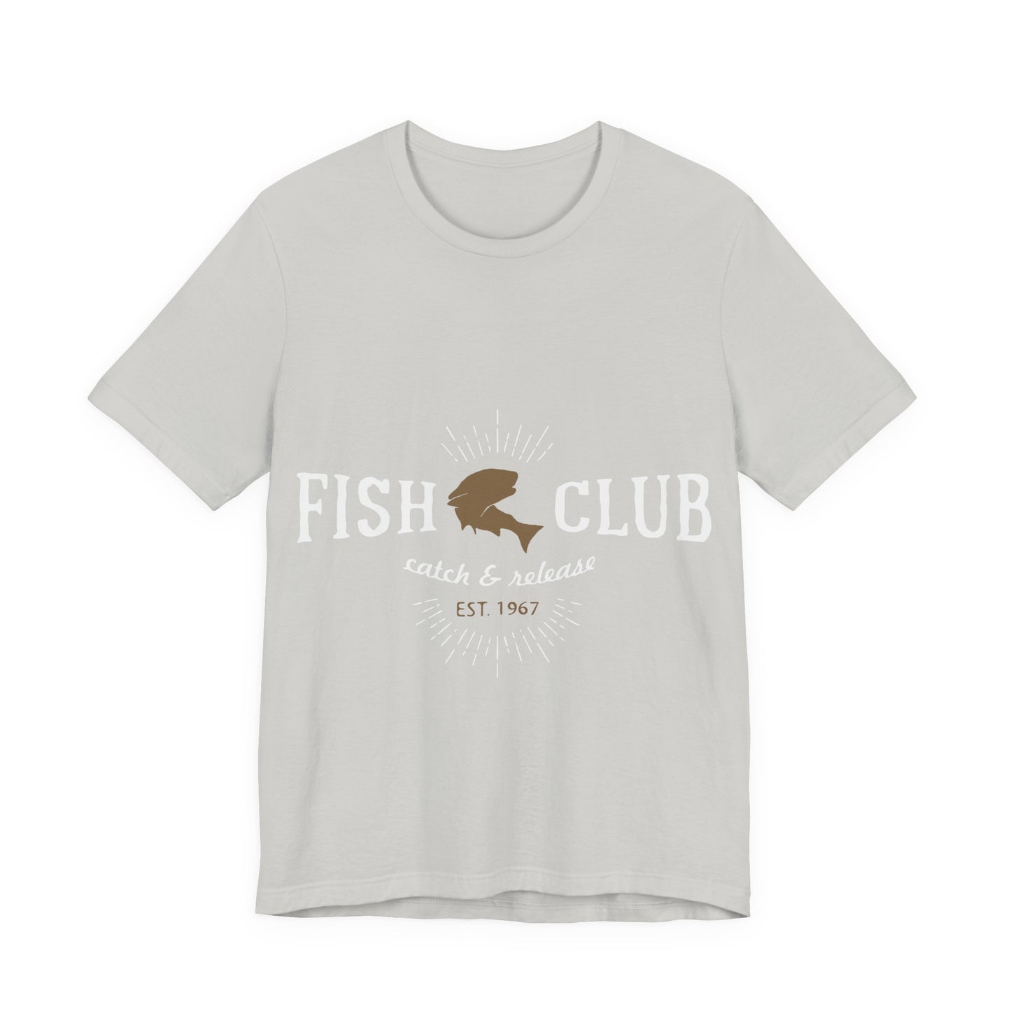 Men's T Shirt Short Sleeve Jersey Tee Fish Club S to 3XL Size