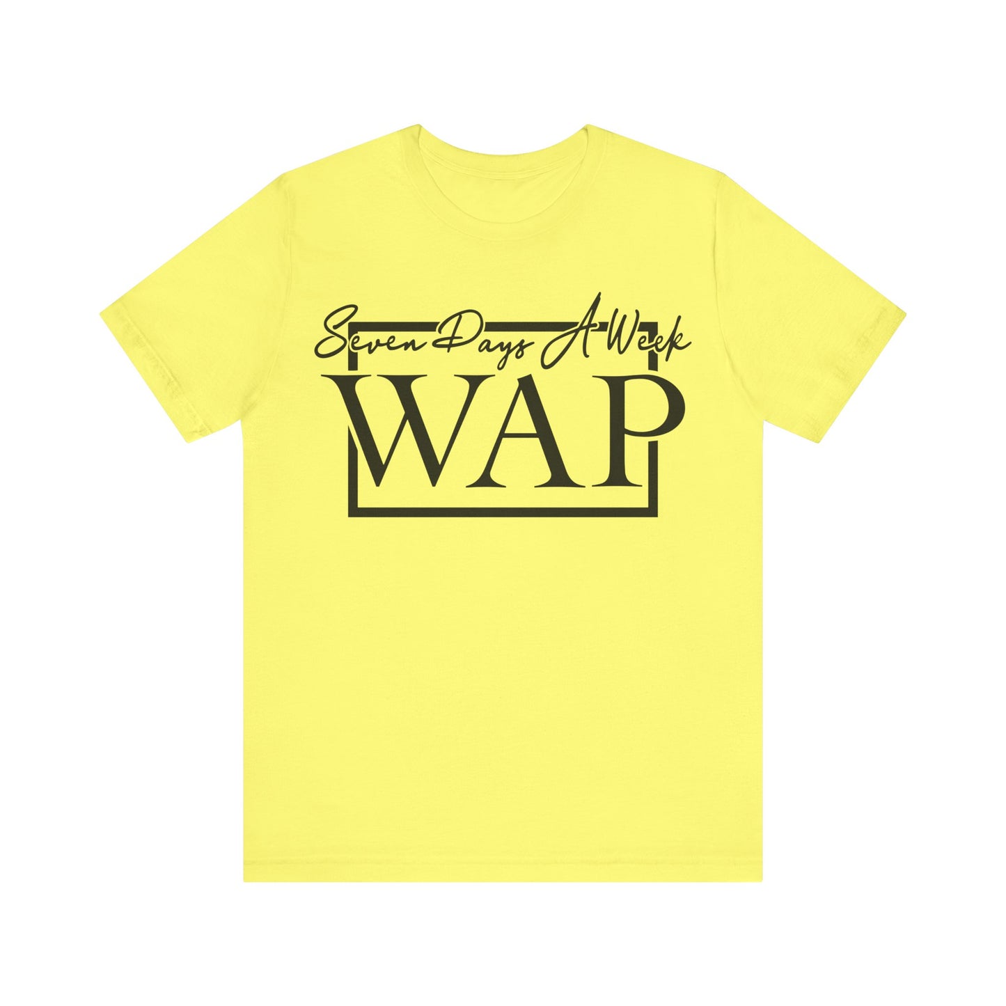 Unisex T Shirt Short Sleeve Seven Days A Week WAP Jersey Tee Crew Neck