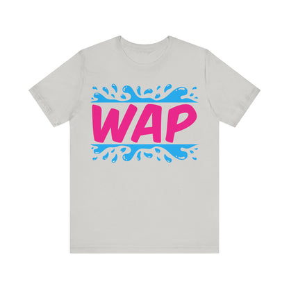 Unisex T Shirt Short Sleeve WAP Color Logo Jersey Tee Crew Neck