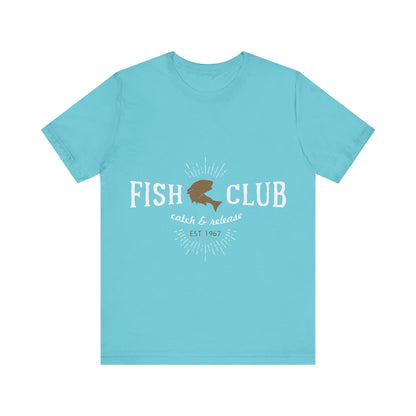 Men's T Shirt Short Sleeve Jersey Tee Fish Club S to 3XL Size