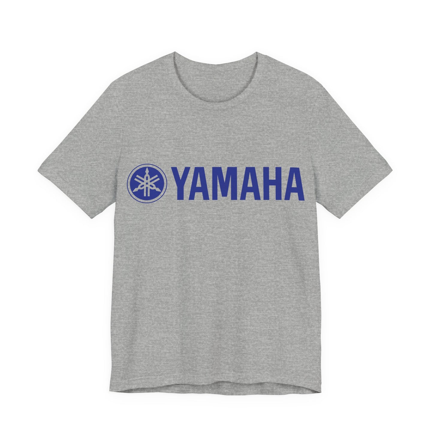 Unisex T Shirt Short Sleeve Yamaha Motors Blue Logo Jersey Crew Neck Regular Fit