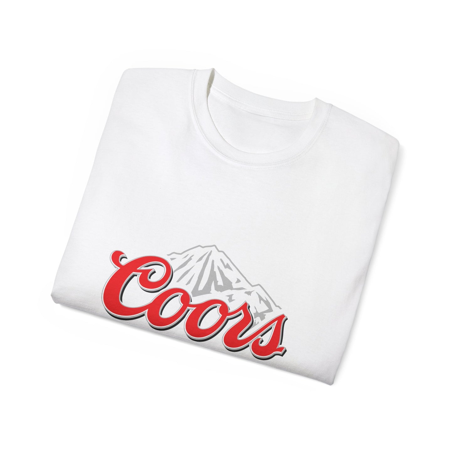White T Shirt Coors Lite Beer Logo Short Sleeve Jersey Tee White Unisex Classic Fit Quality Cotton