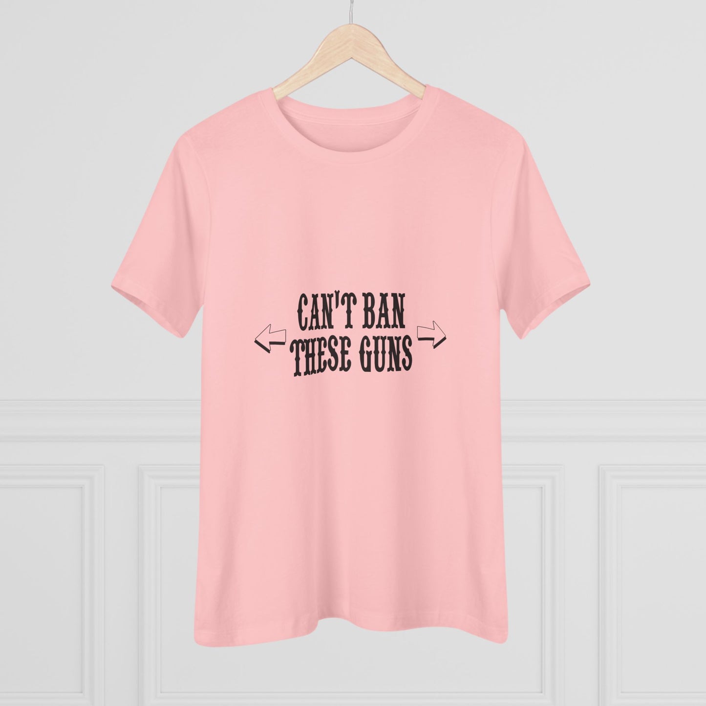 Women's Premium Casual Tee Can't BanThese Relaxed Fit White, Pink