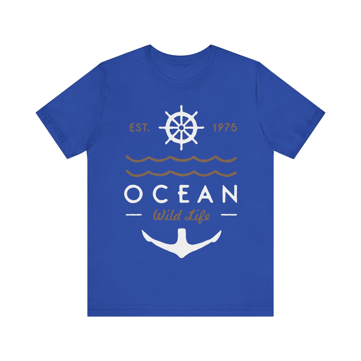 Men's T Shirt Short Sleeve Jersey Tee Ocean Wild Life