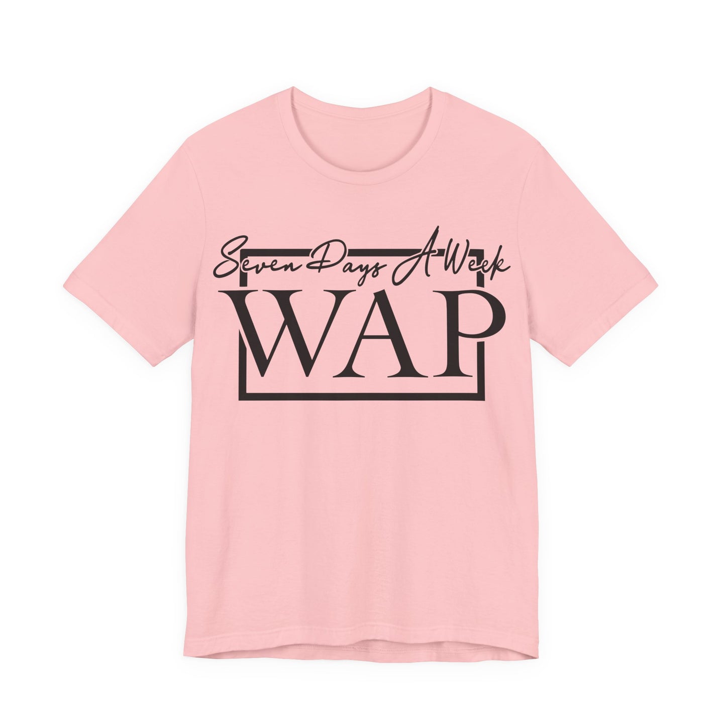 Unisex T Shirt Short Sleeve Seven Days A Week WAP Jersey Tee Crew Neck