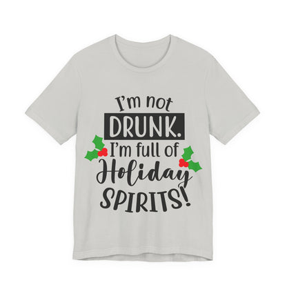 Men's T Shirt Short Sleeve I'm Not Drunk Jersey Tee Crew Neck
