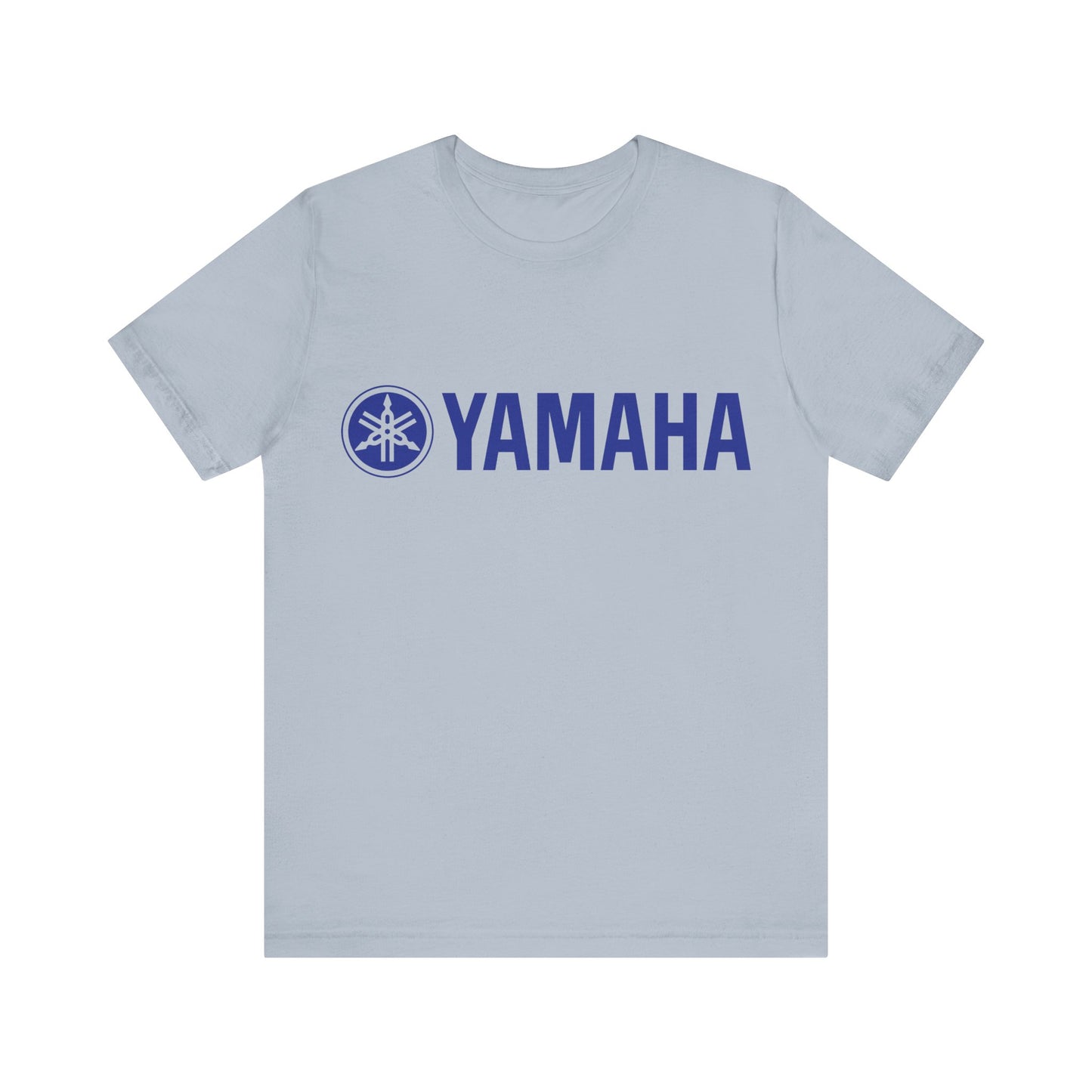 Unisex T Shirt Short Sleeve Yamaha Motors Blue Logo Jersey Crew Neck Regular Fit
