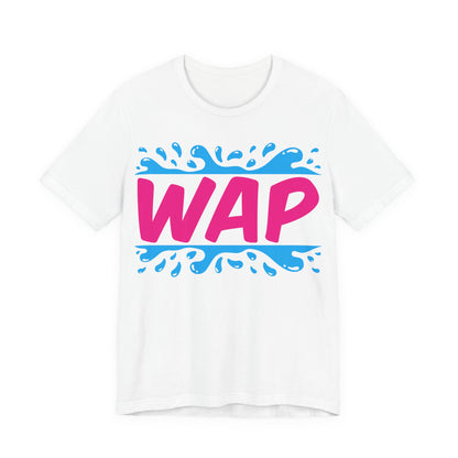 Unisex T Shirt Short Sleeve WAP Color Logo Jersey Tee Crew Neck